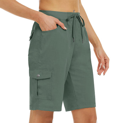🩳 50% OFF NOW! ☀️ Women's Quick-Dry Cargo Shorts with Pockets – UPF 50+, Adjustable Drawstring & Relaxed Fit 🎒
