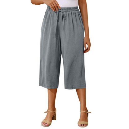 👖 50% OFF NOW!☁️ Women's Capri Pants – Drawstring Waist & Breathable – Casual Summer Essential ✨