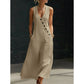 👗 50% OFF NOW! 🌼 2026 New Arrival – Women's Sleeveless V-Neck Maxi Dress with Pockets 🌸