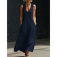 👗 50% OFF NOW! 🌼 2026 New Arrival – Women's Sleeveless V-Neck Maxi Dress with Pockets 🌸