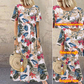 👗 50% OFF NOW! 🌿 | Pure Cotton Long Skirt – Vintage Print & Relaxed Fit 🌸