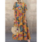 👗 50% OFF NOW! 🌿 | Pure Cotton Long Skirt – Vintage Print & Relaxed Fit 🌸
