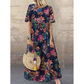 👗 50% OFF NOW! 🌿 | Pure Cotton Long Skirt – Vintage Print & Relaxed Fit 🌸