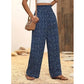 👖 50% OFF NOW! 🌸 Women's Smocked High Waist Wide Leg Pants – Elastic Waistband, Flowy Cut & Lightweight 🌿