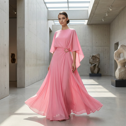 👗 50% OFF NOW!✨ Flowing Cape Sleeve Top & Wrap Pants Set – Effortless Elegance & Chic Comfort – 2PC Essential 🌸
