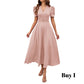 🥳2026 HOT SALE🥳💞50K+ SOLD!💥💕🌿 50% OFF! Elegant Puff Sleeve Dress – V-neck & high waist create hourglass shape. Breathable, wrinkle-resistant. Perfect for mature women. 👗✅