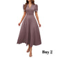 🥳2026 HOT SALE🥳💞50K+ SOLD!💥💕🌿 50% OFF! Elegant Puff Sleeve Dress – V-neck & high waist create hourglass shape. Breathable, wrinkle-resistant. Perfect for mature women. 👗✅