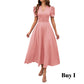 🥳2026 HOT SALE🥳💞50K+ SOLD!💥💕🌿 50% OFF! Elegant Puff Sleeve Dress – V-neck & high waist create hourglass shape. Breathable, wrinkle-resistant. Perfect for mature women. 👗✅
