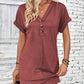 👗 50% OFF NOW! 💫 Women's Fashion V-Neck Button Dress – Timeless Solid Colors, Soft Fabric & Rolled Sleeves 🌸