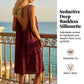 👗 50% OFF NOW! 🔥 Sexy Backless Cami Dress with Adjustable Drawstring – Deep Backless, Flowy Relaxed Fit & Premium Crinkle Fabric 🌊