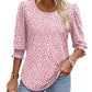 👚 50% OFF NOW!✨ Women's Casual 3/4 Sleeve Blouse – Wide Neck & Elastic Cuffs – Versatile All-Season Top – Easy Care Polyester Shirt 👗