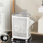 🧺 50% OFF NOW! 🌀 Large Ventilated Laundry Basket – Effortless Mobility, Ventilated Design & Concealing Lid 🏠