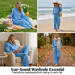 👗 50% OFF NOW! ☀️ Women's Chic Faux-Linen Two-Piece Outfit – Breathable, Relaxed Fit & Adjustable Waist 🌿