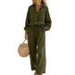 👗 50% OFF NOW! ☀️ Women's Chic Faux-Linen Two-Piece Outfit – Breathable, Relaxed Fit & Adjustable Waist 🌿