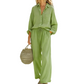 👗 50% OFF NOW! ☀️ Women's Chic Faux-Linen Two-Piece Outfit – Breathable, Relaxed Fit & Adjustable Waist 🌿