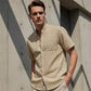👕 50% OFF NOW! 🌿 Men's Casual Button-Down Short Sleeve Shirt – Breathable Linen Blend, Band Collar & Easy Care ✨