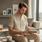 👕 50% OFF NOW! 🌿 Men's Casual Button-Down Short Sleeve Shirt – Breathable Linen Blend, Band Collar & Easy Care ✨