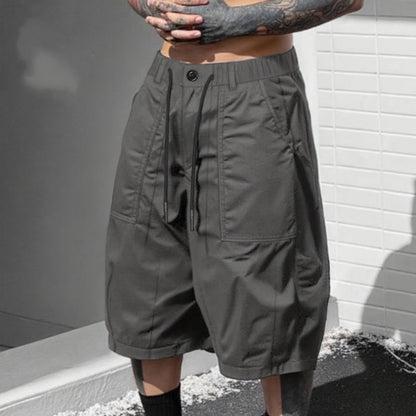 👖 50% OFF NOW! 🌿 Men's Plus Size Casual Drawstring Capri Pants – Wide-Leg Loose Fit, Adjustable Waist & Large Pockets ✨