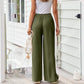 👖 50% OFF NOW! 🌿 Women's Casual Lightweight Plain Trousers – Adjustable Drawstring, Side Pockets & Soft Drape ✨