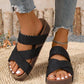 👡 50% OFF NOW!✨ Women's Criss-Cross Woven Strap Wedge Sandals – Elevated Platform & Dual-Strap – Summer Essential 🌿