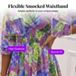 👗 50% OFF NOW! 🌸 Floral V-Neck A-Line Dress – Smocked Waist, Ruffled Hem & Breathable – Summer Ready, Effortlessly Romantic 🏖️