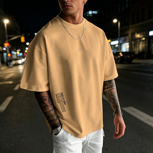 👕 50% OFF NOW! ✨ Men's Loose Fit Short Sleeve Shirt – Premium Cotton Blend, Urban Graphic Print & Oversized Casual Style🏙️