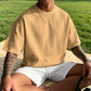 👕 50% OFF NOW! ✨ Men's Loose Fit Short Sleeve Shirt – Premium Cotton Blend, Urban Graphic Print & Oversized Casual Style🏙️