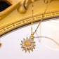 🌻 50% OFF NOW! ✨ Sunflower Pendant Necklace for Women – Sparkling Cubic Zirconia, Lightweight & Durable Gold-Tone Finish 💛
