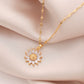 🌻 50% OFF NOW! ✨ Sunflower Pendant Necklace for Women – Sparkling Cubic Zirconia, Lightweight & Durable Gold-Tone Finish 💛