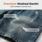 🩳 50% OFF NOW! 👖 Men's Vintage Relaxed Fit Denim Shorts – Premium Washed Denim, Deep Pockets & Streetwear Style ✨