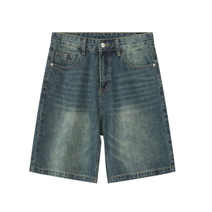 🩳 50% OFF NOW! 👖 Men's Vintage Relaxed Fit Denim Shorts – Premium Washed Denim, Deep Pockets & Streetwear Style ✨
