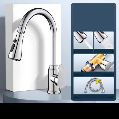 🚰 50% OFF NOW! 🧼 Modern Pull-Down Kitchen Faucet – Dual Spray Modes, Brass Core & Auto-Retraction ✨