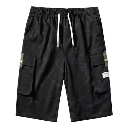 🩳 60% OFF NOW! 🏕️ Men's Camo Cargo Shorts with Drawstring Waist – Multi-Pocket, Lightweight & Perfect for Outdoor ✨