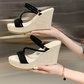 👡 50% OFF NOW! 💃 Women's Platform Wedge Sandals – 10cm Wedge Heel, Convertible Straps & Non-Slip Outsole ✨