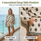 🌴 50% OFF NOW!👙 Bohemian Off-Shoulder Jumpsuit Set – Vintage Print & Pockets – Relaxed Vacation Romper 📸