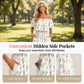 👗 50% OFF NOW! 🌸 Printed Off-Shoulder Maxi Dress – Floral Print, Ruffled Bodice & Hidden Pockets – Summer Essential ☀️