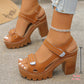 👡 50% OFF NOW! ☀️ Women's Summer Platform One-Strap Sandals – Adjustable Velcro, Cushioned Insole & Anti-Slip Grip 🏖️
