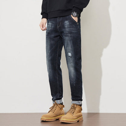 👖 50% OFF NOW! 🔥 Men's Stretch Tapered Denim Jeans – Vintage Washed, Slim-Tapered Fit & Premium Stretch ⚡