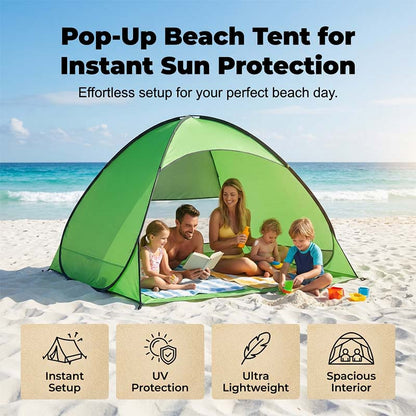 🏖️ 50% OFF NOW!☀️ Automatic Pop-Up Beach Tent – 98% UV Protection & One-Second Setup – Family Essential 🌊
