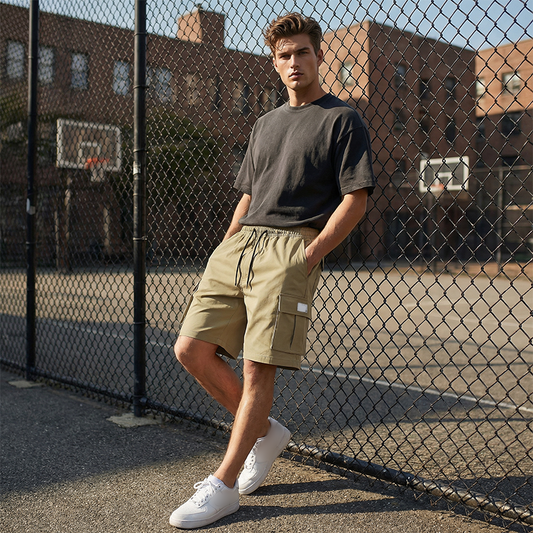 🩳 50% OFF NOW! 🌿 Men's Cargo Shorts – Elastic Waist, Lightweight & Multi-Pocket – Breathable, Cool & Ready for Summer ☀️