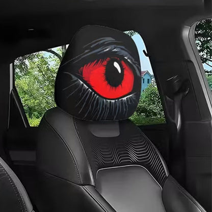 👁️‍🗨️ 50% OFF NOW! 🚗 Spooky Red Eye Car Headrest Cover – Unique Design, Stretch Fabric & Easy Installation 🎃