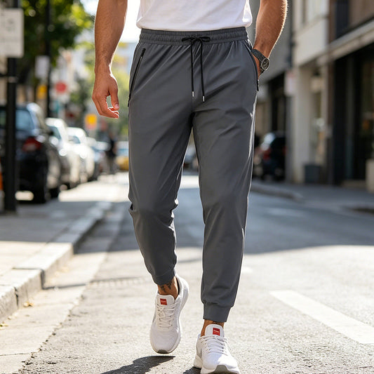 🏃 50% OFF NOW! 💨 Men's Quick-Dry Sport Pants – Breathable, 4-Way Stretch & Zippered Pockets ✨