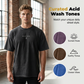 👕 50% OFF NOW! ⛪ Men's Cross & Letter Print Vintage T-Shirt – Soft Breathable Blend, Relaxed Drop Shoulder & Acid Wash Tones ✨