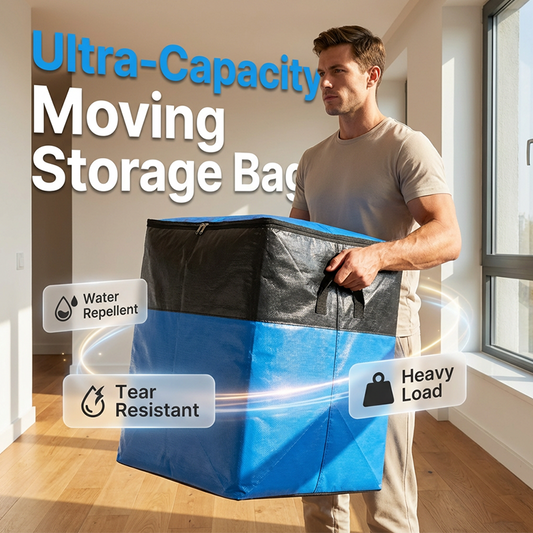 🏠 50% OFF NOW!📦 Collapsible Storage & Moving Bag – Heavy-Duty PE & Water-Resistant – Extra Large Capacity Luggage Tote 💪