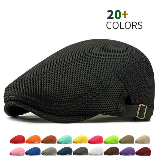 🧢 50% OFF NOW! 🌿 Breathable Flat Cap with Adjustable Strap – Mesh Fabric, Classic Ivy Style & Built-in Sweatband – All-Day Comfort ✨