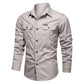 👔 50% OFF NOW! 🔧 Men's Long Sleeve Cotton Workwear Shirt – Breathable, Dual Chest Pockets & Reinforced Seams – Rugged & Durable 🛠️