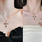 ✨ Buy 1 Get 1 Free! 💎 Colorful Rhinestone Cross Necklace – Dazzling Multicolor & Adjustable Chain – Lightweight Statement Piece 🌈