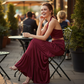 👗 50% OFF NOW! 💖 2026 New Collection – Halter Neck Two-Piece Set – Crop Top & Flowy Maxi Skirt – Effortlessly Elegant ✨