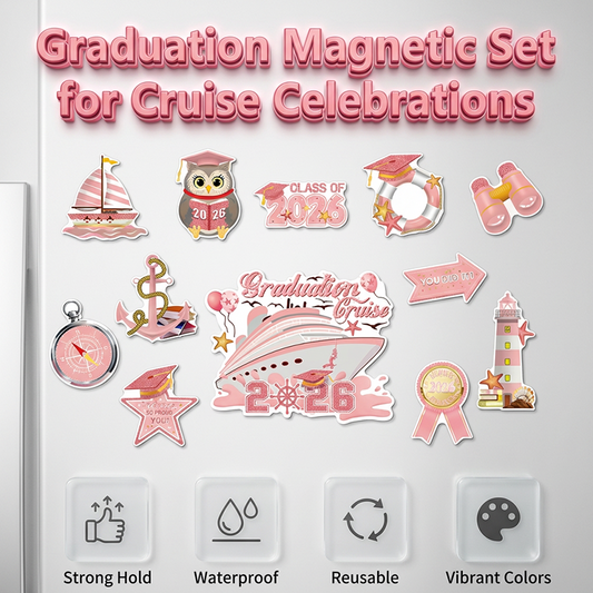 🎓 50% OFF NOW!🚢 Large Graduation Party Decorations Magnets – Strong Magnetic & Weatherproof – Cruise Door & Parade Car Decor ✨