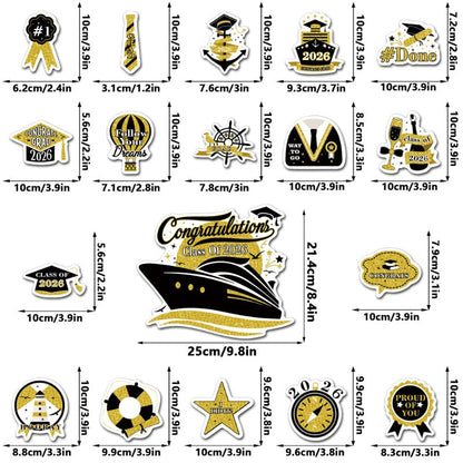🎓 50% OFF NOW!🚢 Large Graduation Party Decorations Magnets – Strong Magnetic & Weatherproof – Cruise Door & Parade Car Decor ✨